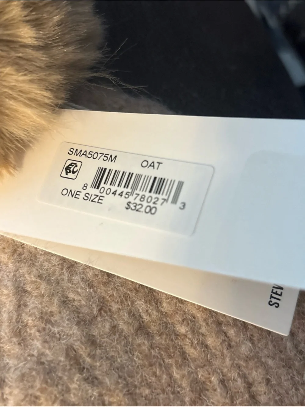 Steve Madden Women's Wide Cuff Beanie with Pom